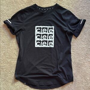 Cole Black Logo Short Sleeve running  Men's Shirt